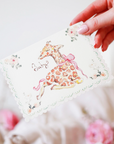 Baby Giraffe - Scalloped Edge Card