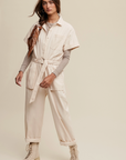 *SALE* Utility Belted Short Sleeve Jumpsuit