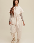 *SALE* Utility Belted Short Sleeve Jumpsuit