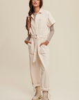 *SALE* Utility Belted Short Sleeve Jumpsuit