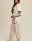 *SALE* Utility Belted Short Sleeve Jumpsuit