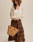 Delicate Embroidered Lace Blouse