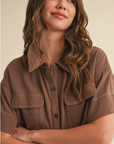 Brownie Button Up Boxy Shirt and Shorts Set