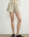 Washed Terry Sleevelss Top and Shorts Beige or Blue