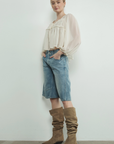 Sheer Light Weight Long Sleeve Blouse