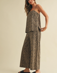Leopard Cami with Side Vent and Wide Ankle Pants