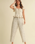 Vintage Floral Denim Pants