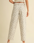 Vintage Floral Denim Pants