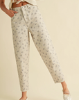 Vintage Floral Denim Pants