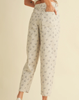 Vintage Floral Denim Pants