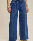 Relaxed Wide-Leg Denim Pants