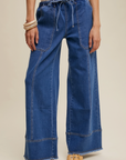 Relaxed Wide-Leg Denim Pants