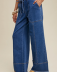 Relaxed Wide-Leg Denim Pants