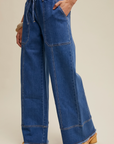 Relaxed Wide-Leg Denim Pants