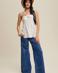 Relaxed Wide-Leg Denim Pants