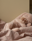 Sleeping bunny plush, Small - Powder