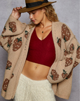 Long Sleeve Fruit Berber Cardigan