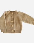 Cotton Brioche Cardigan Beige Kid