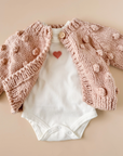 Popcorn Cardigan, Blush Kids