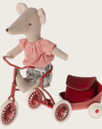 Tricycle mouse, Big sister - Red Maileg