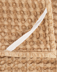 Stonewashed Cotton Waffle Tea Towel, Camel