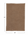 Stonewashed Cotton Waffle Tea Towel, Camel
