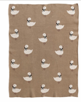 Cotton Knit Baby Blanket w/ Ducklings