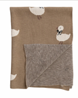 Cotton Knit Baby Blanket w/ Ducklings