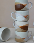 16 oz. Stoneware Mug w/ Design, 2 Colors (Each One Will Vary)