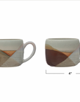 16 oz. Stoneware Mug w/ Design, 2 Colors (Each One Will Vary)