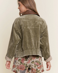 Mineral Washed Corduroy Button Jacket