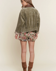 Mineral Washed Corduroy Button Jacket
