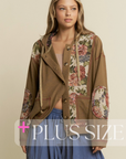 PLUS SIZE Teddy Bear Design Knit Hooded Jacket