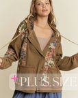 PLUS SIZE Teddy Bear Design Knit Hooded Jacket
