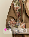 PLUS SIZE Teddy Bear Design Knit Hooded Jacket