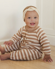 Waffle Long Sleeve Jumpsuit || Harvest Stripe Quincy Mae