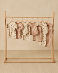 Waffle Long Sleeve Jumpsuit || Harvest Stripe Quincy Mae