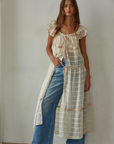 Open Front Flare Layering Maxi Dress