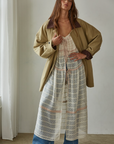Open Front Flare Layering Maxi Dress