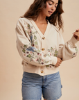 Embroidered Butterfly Cardigan