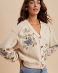 Embroidered Butterfly Cardigan