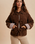 Chesnut Washed Quilted Corduroy Jacket