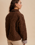Chesnut Washed Quilted Corduroy Jacket
