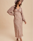 Ruffled Floral Maxi Dress