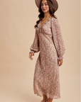 Ruffled Floral Maxi Dress