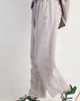 WASHED TEXTURED RIB TERRY PANTS