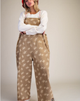 PRE ORDER FLORAL PRINTED WASHED OVERALLS