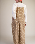 PRE ORDER FLORAL PRINTED WASHED OVERALLS