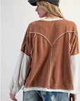 MINERAL WASHED HENLEY TOP