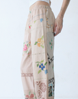 Embroidered Pieced Pant